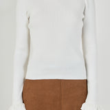 Ruffled Cuff Knit Top