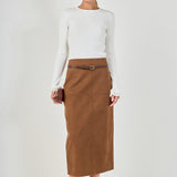 Ruffled Cuff Knit Top