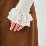 Ruffled Cuff Knit Top