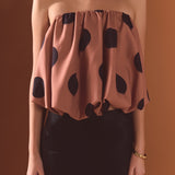 Polka Dot Bubble Tube Top