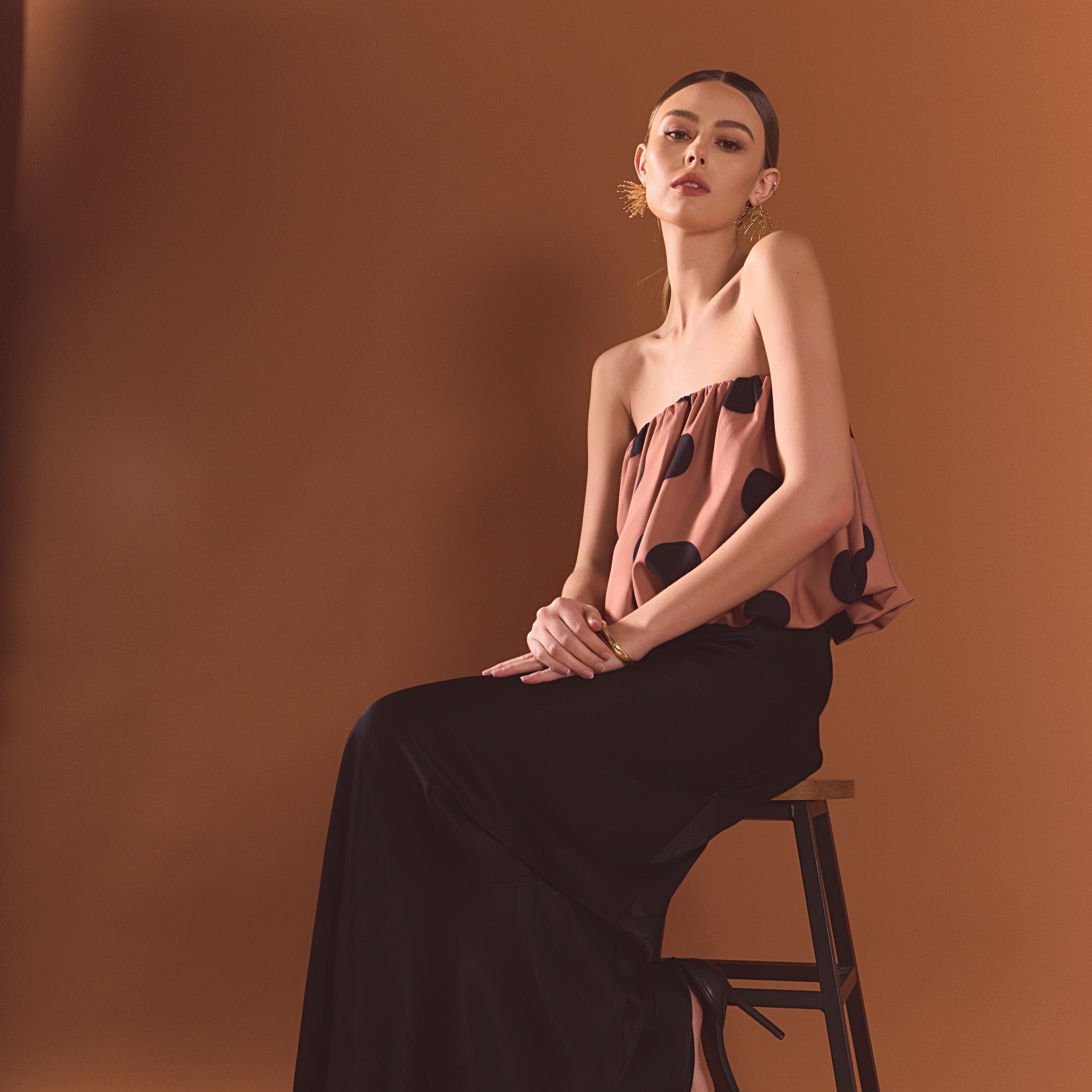 Polka Dot Bubble Tube Top