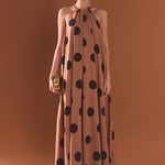 Polka Dot Halter Neck Maxi Dress – Endless Rose
