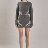 Floral Embroidered Sweater