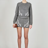 Floral Embroidered Sweater