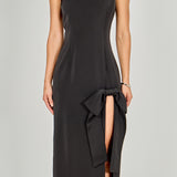 Slit Maxi Dress with Bow