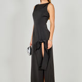 Slit Maxi Dress with Bow