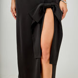 Slit Maxi Dress with Bow