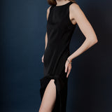 Slit Maxi Dress with Bow