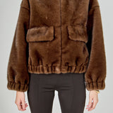 Fur Bomber Jacket