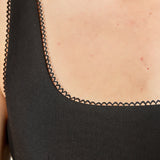 Lace Trim Mini Dress