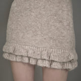 Knit Ruffles Mini Skirt