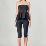 Strapless Flared Top