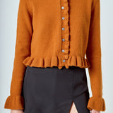 Ruffle Cropped Cardigan