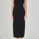 Cross Back Knit Midi Dress