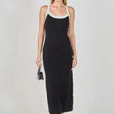 Cross Back Knit Midi Dress
