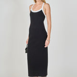 Cross Back Knit Midi Dress