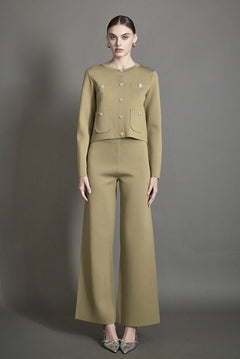 Knit Long Sleeve Cardigan with Pockets