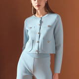 Knit Long Sleeve Cardigan with Pockets