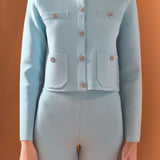 Knit Long Sleeve Cardigan with Pockets