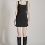 Back Bow Sleeveless Mini Dress