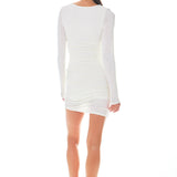 Ruched Long Sleeve Mini Dress