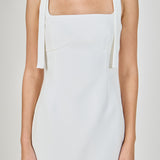 Bow Tie Scoop Neck Mini Dress