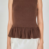 Peplum Knit Top