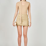 Polka Dot Mini Ruffle Skirt