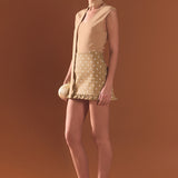 Polka Dot Mini Ruffle Skirt