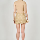 Polka Dot Mini Ruffle Skirt