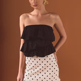 Polka Dot Mini Ruffle Skirt