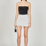 Polka Dot Mini Ruffle Skirt