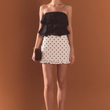 Polka Dot Mini Ruffle Skirt