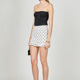 Polka Dot Mini Ruffle Skirt