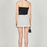 Polka Dot Mini Ruffle Skirt