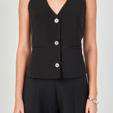 Halter Neck Open Back A-Line Vest