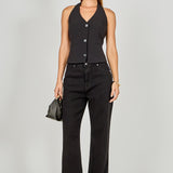 Halter Neck Open Back A-Line Vest