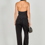 Halter Neck Open Back A-Line Vest