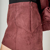 Suede Mini Skirt