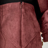 Suede Mini Skirt