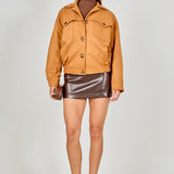 Suede Oversized Jacket