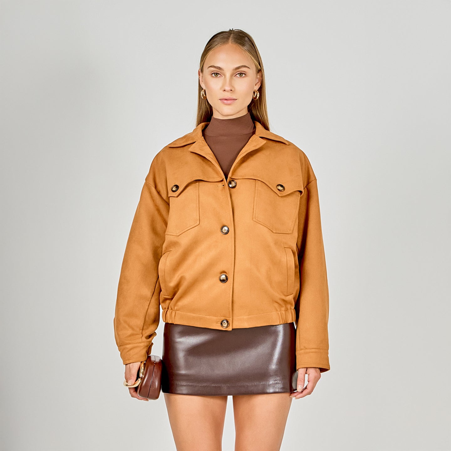 Suede Oversized Jacket