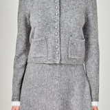 Knit Cardigan with Peter Pan Collar