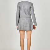 Knit Cardigan with Peter Pan Collar