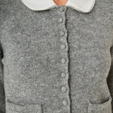 Knit Cardigan with Peter Pan Collar