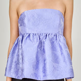 Jacquard Babydoll Tube Top