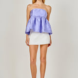 Jacquard Babydoll Tube Top