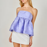 Jacquard Babydoll Tube Top