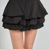 Tiered Bubble Mini Skirt