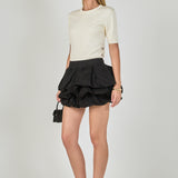 Tiered Bubble Mini Skirt
